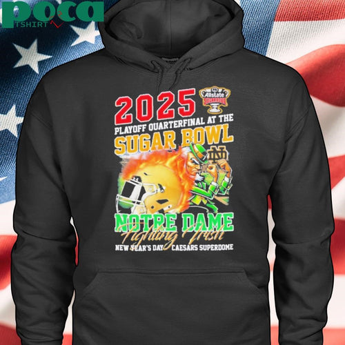 2024 Playoff Quarterfinal at the Sugar Bowl Notre Dame Fighting Irish mascot shirt