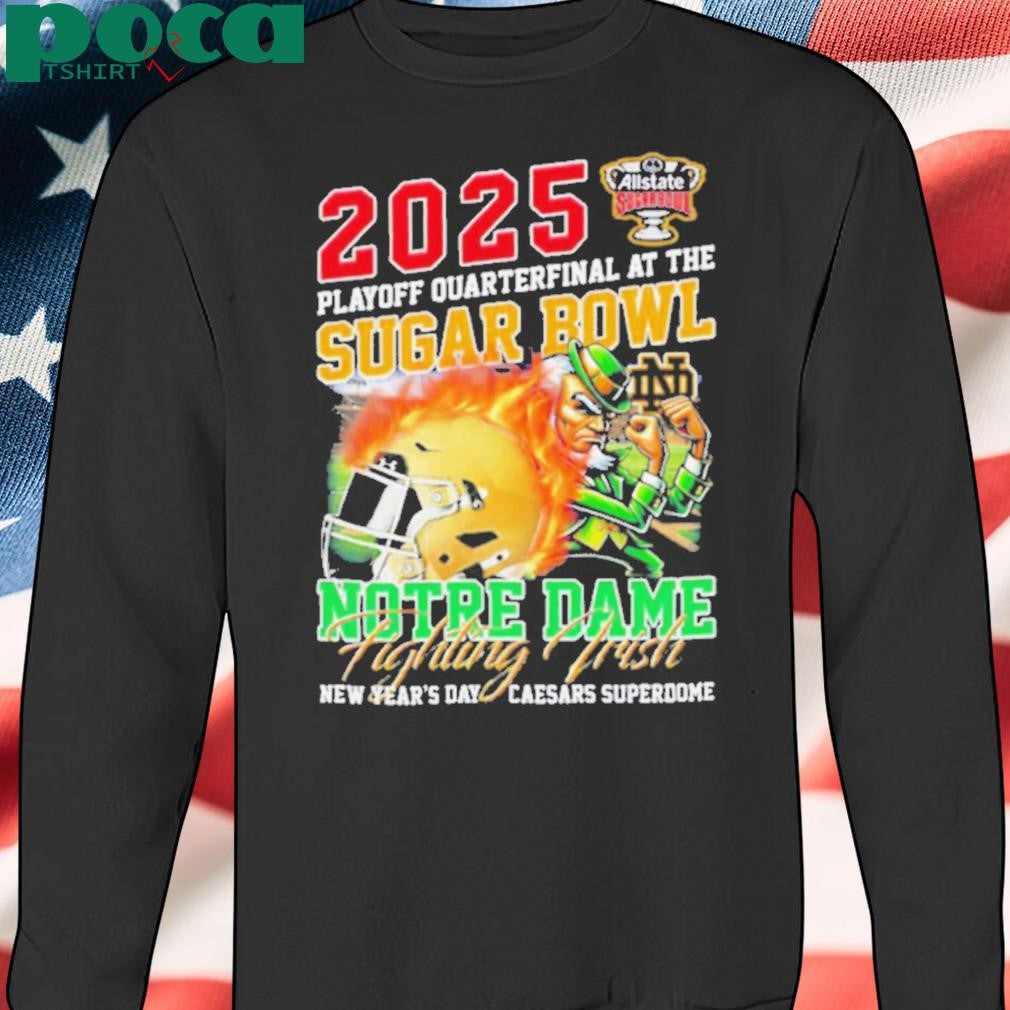 2024 Playoff Quarterfinal at the Sugar Bowl Notre Dame Fighting Irish mascot shirt