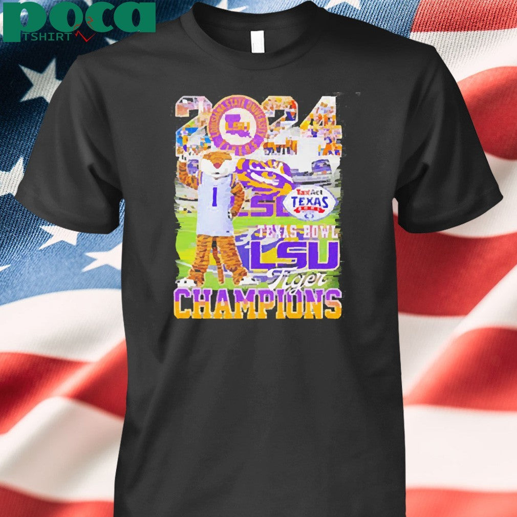 2024 Texas Bowl LSU Tiger Champions mascot shirt