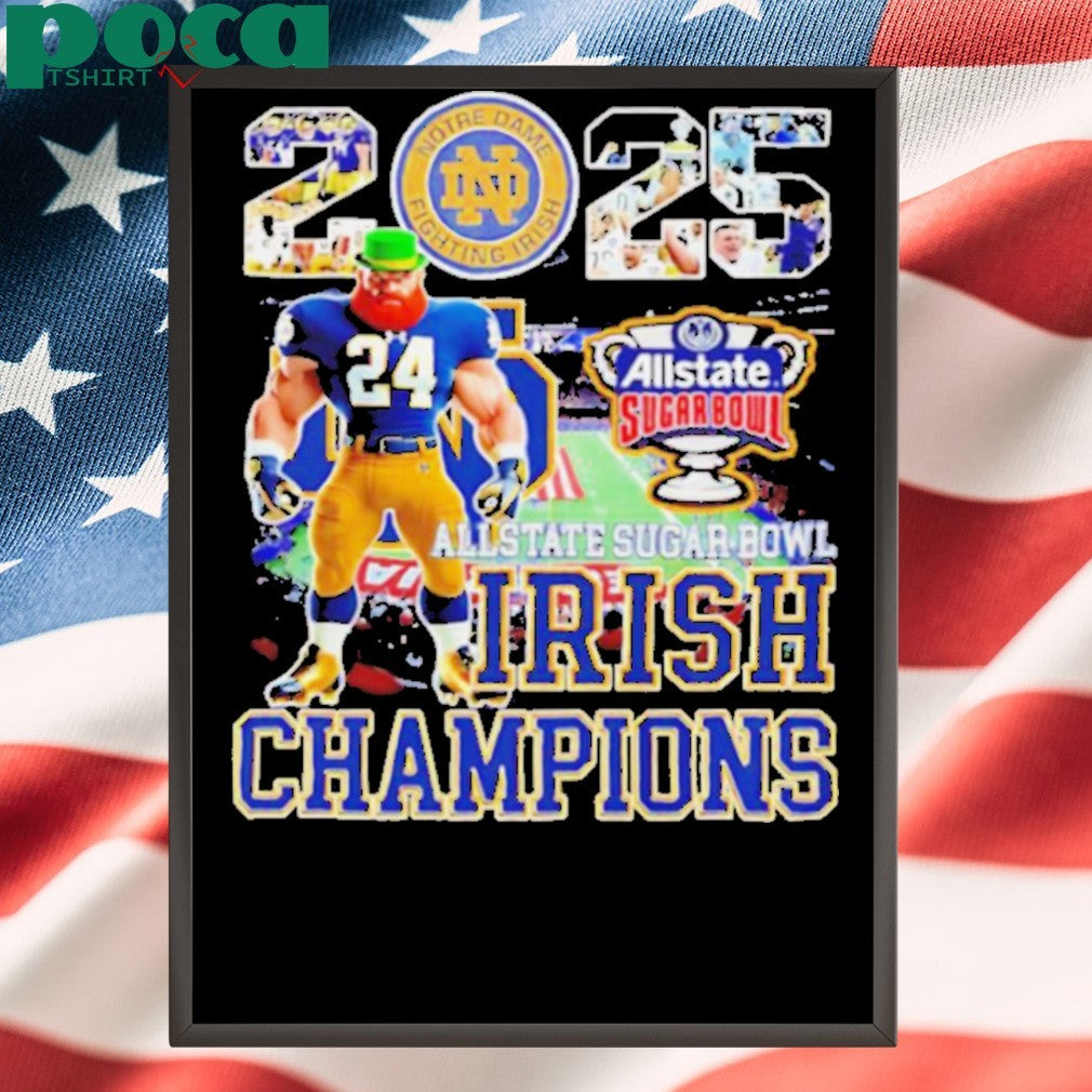 2025 Allstate Sugar Bowl Irish Champions mascot shirt