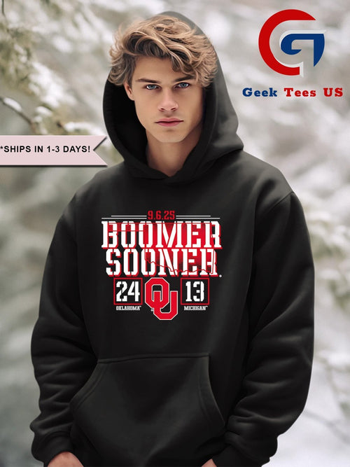 2025 Boomer Sooner Oklahoma Sooners vs Michigan Wolverines 24-13 score shirt