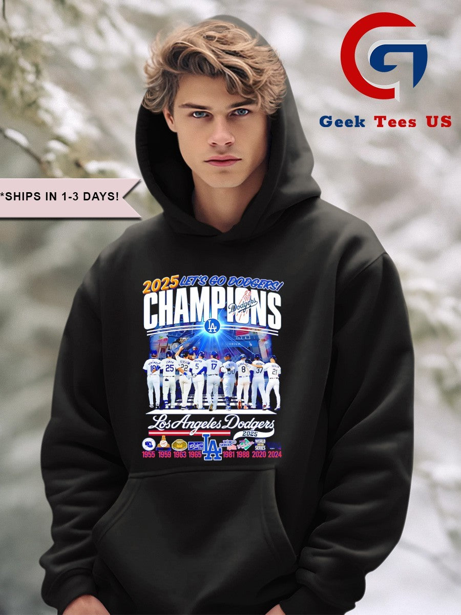 2025 Let’s Go Dodgers Los Angeles Dodgers baseball Champions 2025 abbey road shirt