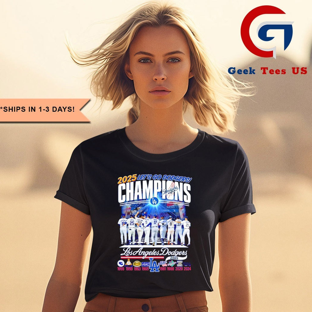 2025 Let’s Go Dodgers Los Angeles Dodgers baseball Champions 2025 abbey road shirt