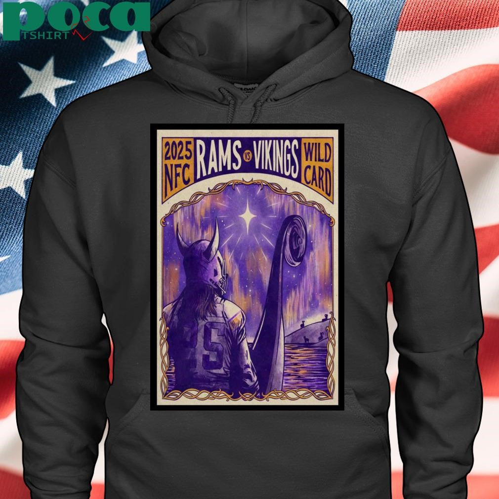 2025 Rams vs Vikings Wild Card 2025 Looking Poster T-Shirt
