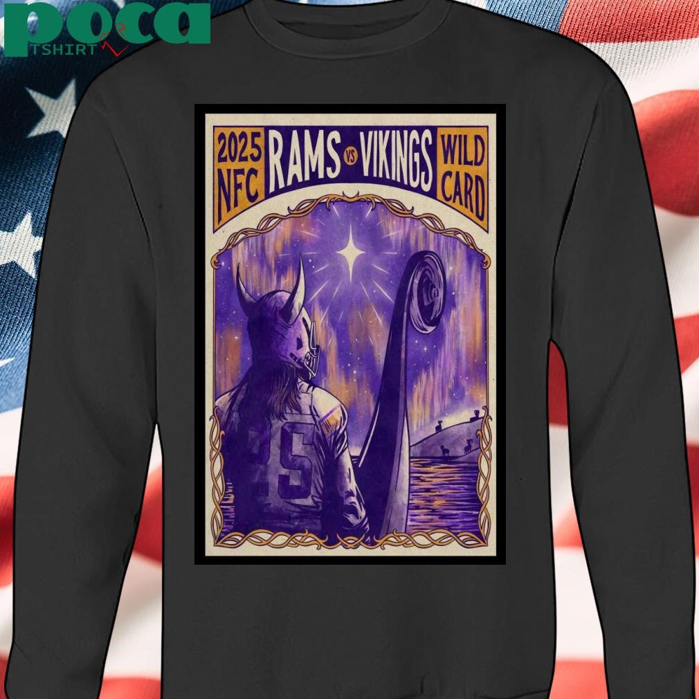 2025 Rams vs Vikings Wild Card 2025 Looking Poster T-Shirt