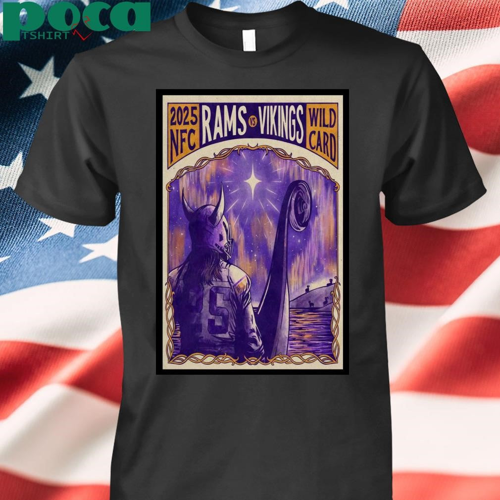 2025 Rams vs Vikings Wild Card 2025 Looking Poster T-Shirt