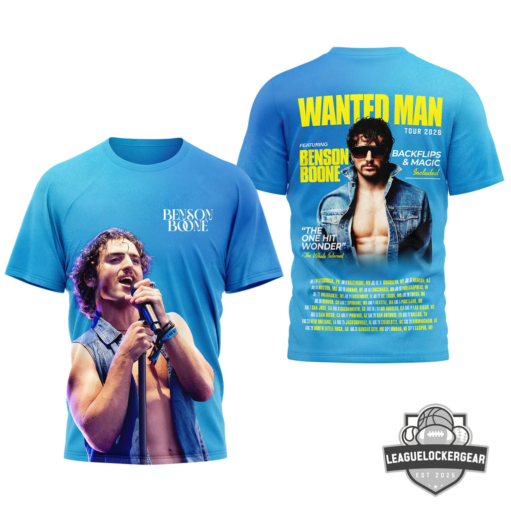 Benson Boone Wanted Man Tour 2026 T-Shirt