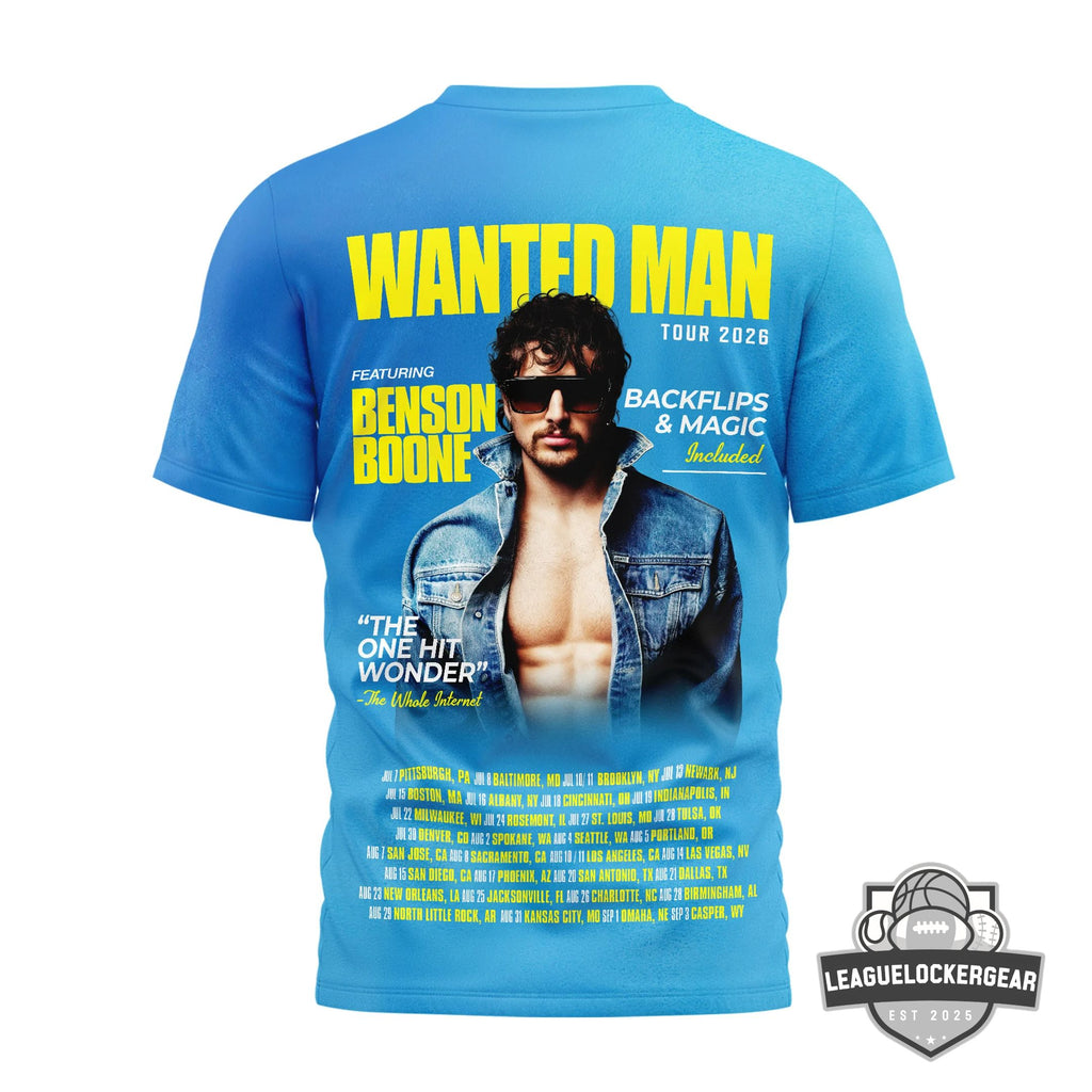Benson Boone Wanted Man Tour 2026 T-Shirt