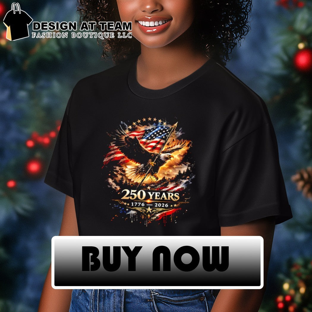 250 Years Anniversary Eagle American flag 1776-2026 Independence Day shirt