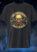 2nd Amendment Skull Rifle Liberty or Death T-Shirt