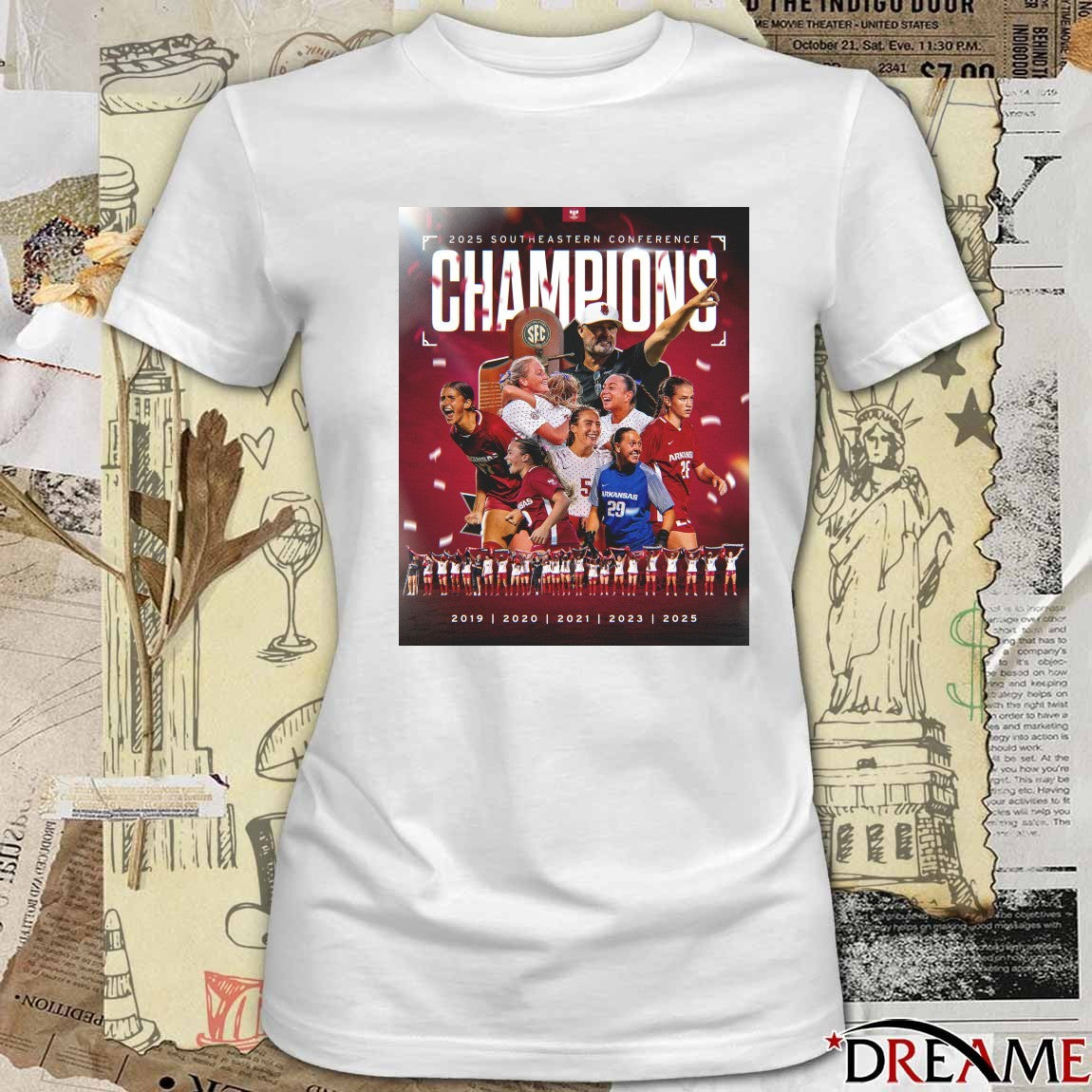 Razorback Soccer 2025 Southeastern conference Champions 2019 – 2025a Poster t-shirt