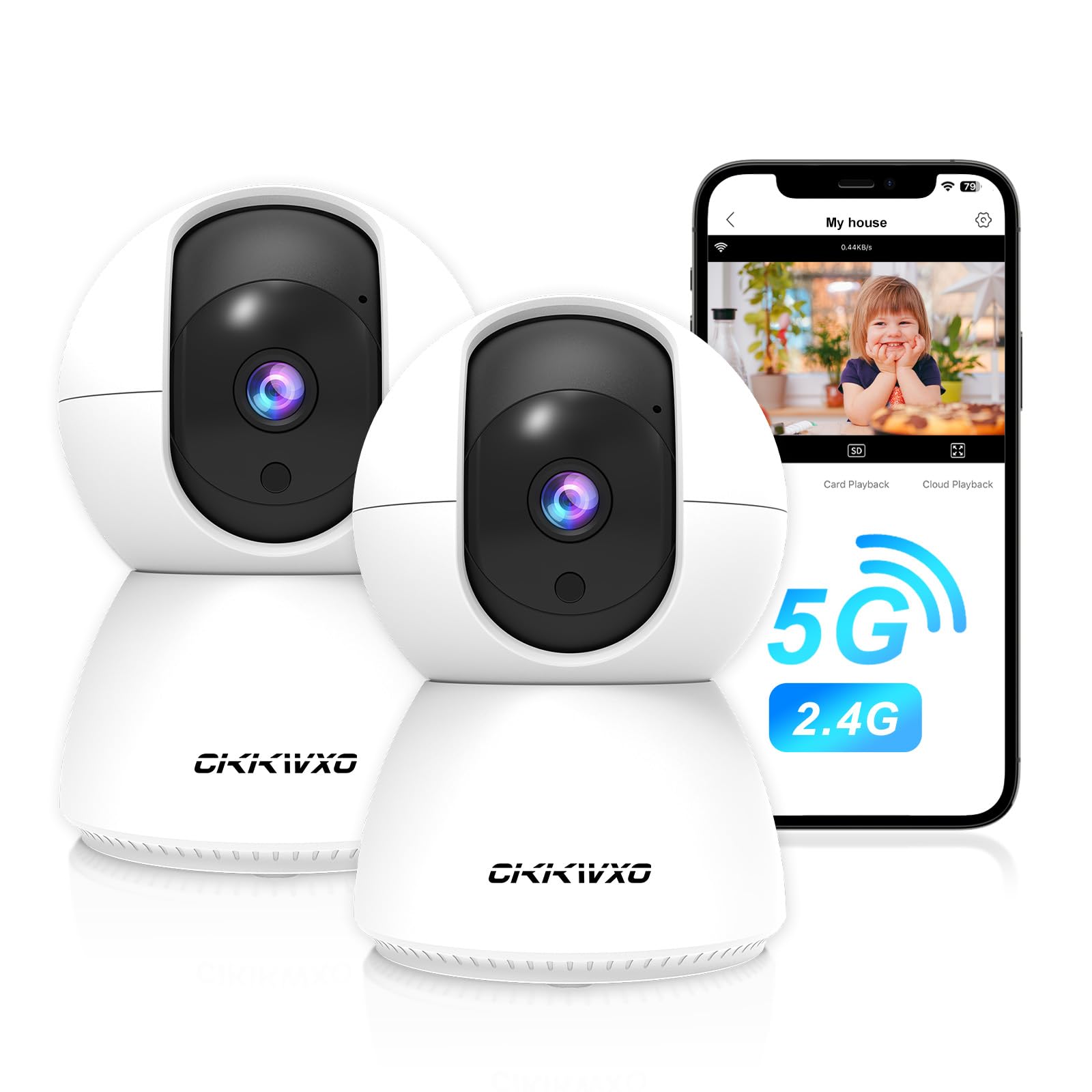 2K Wi-Fi Indoor Security Camera, 2.4/5GHz Wi-Fi Pet Cam, 3MP Camera for Baby & Pet Monitoring, Pet Camera with Phone App for Home Security,IR Night Vision,Two-Way Audio,Motion Tracking