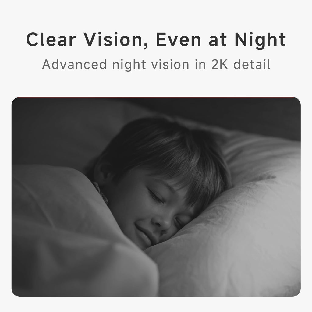 Noorio Security Camera 2K, Baby Monitor Dog Camera 360-degree for Home Security/Smart Motion Tracking, Phone App, IR Night Vision, Siren, Compatible with Alexa, 2-Way Audio, CS201