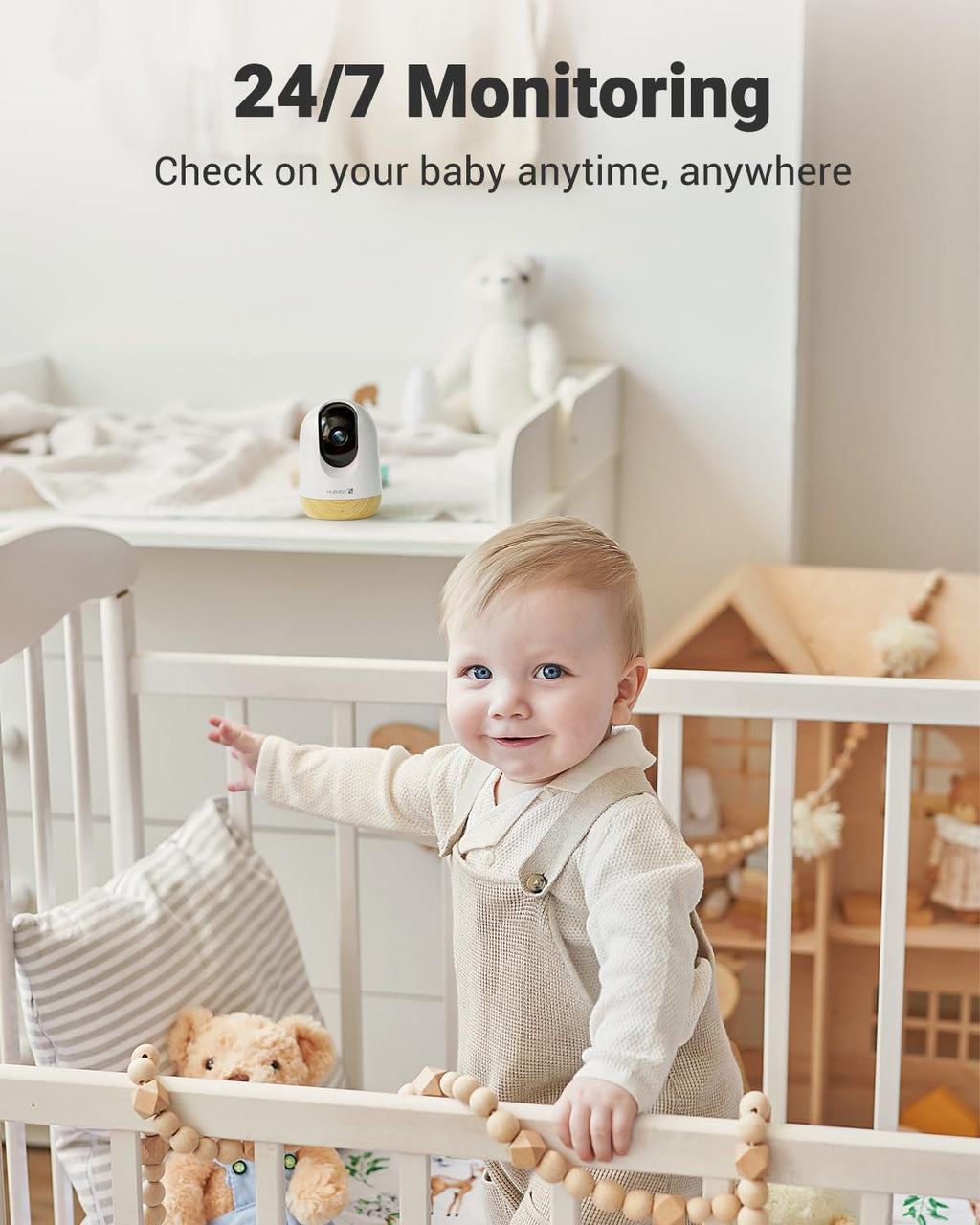 Indoor Security Camera 2K, Pet Camera with Phone App, WiFi Cameras for Home Security Camera for Dog/ Baby Monitor/Elder Pan Tilt, 5/2.4GHz, 24/7, 2-Way Talk, Human Detection, Motion Tracking, Cloud