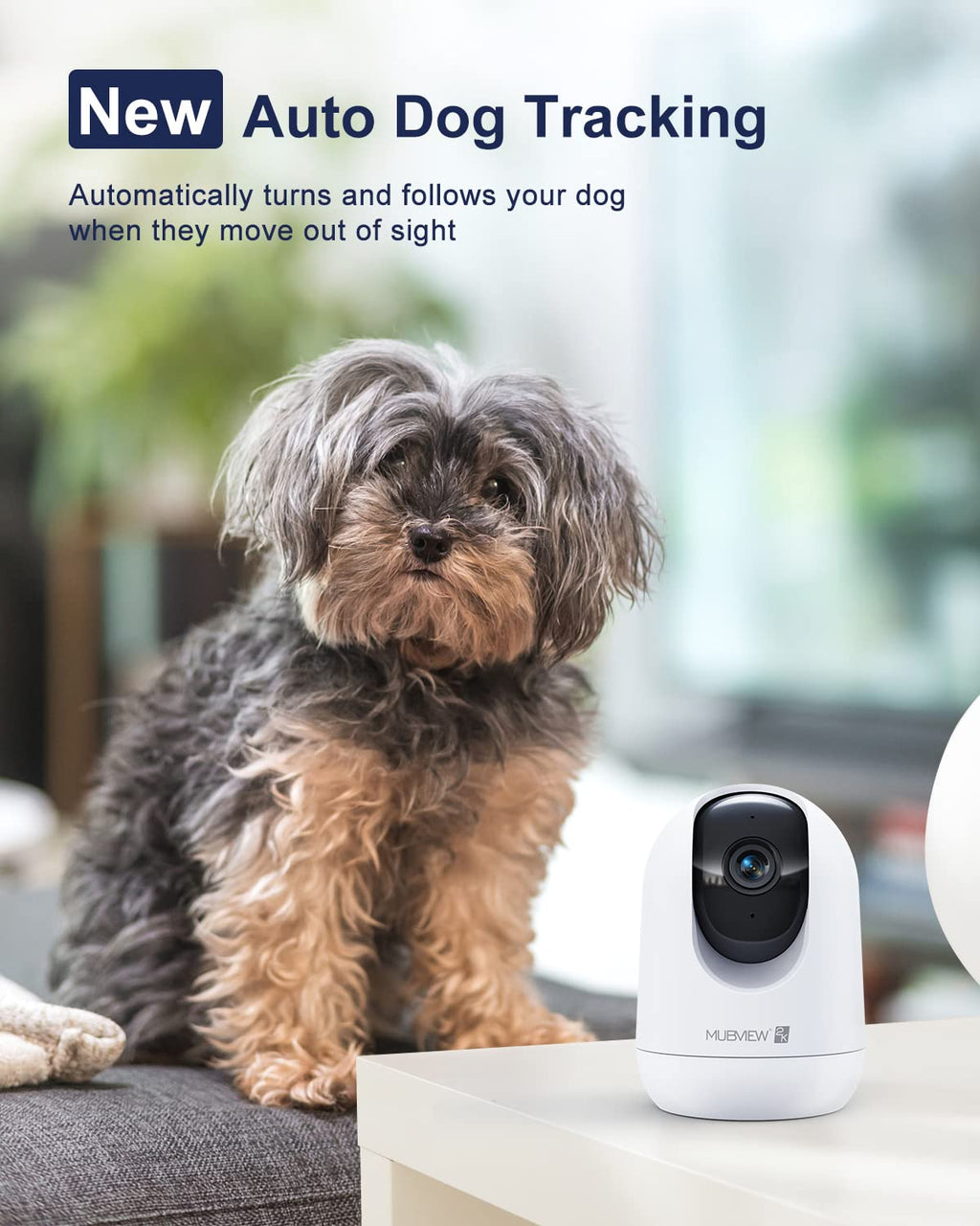 Indoor Security Camera 2K, Pet Camera with Phone App, WiFi Cameras for Home Security Camera for Dog/ Baby Monitor/Elder Pan Tilt, 5/2.4GHz, 24/7, 2-Way Talk, Human Detection, Motion Tracking, Cloud