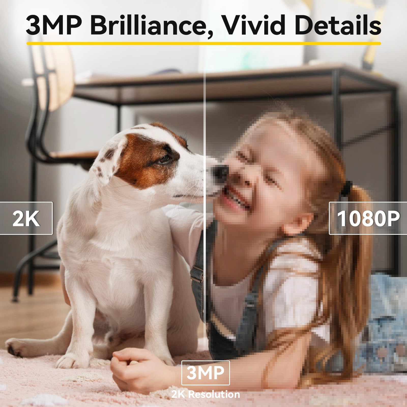 BoyKeep 2K Cameras for Home Security, 2-Pack Indoor Camera with Night Vision, Pet Camera Indoor with Phone App, Motion Detection, 2-Way Audio, Cloud/SD Card Storage, Compatible with Alexa