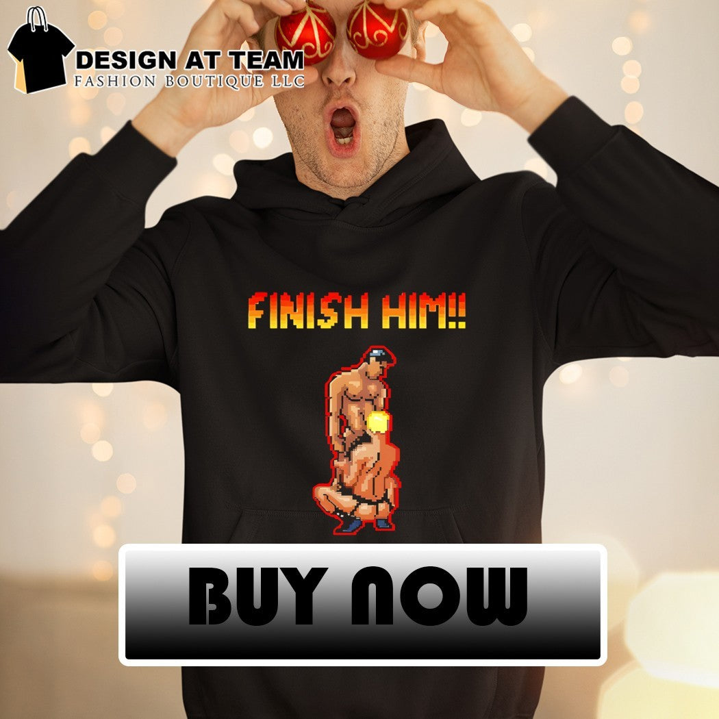 8bit Gamer Gay LGBT Finish Him shirt
