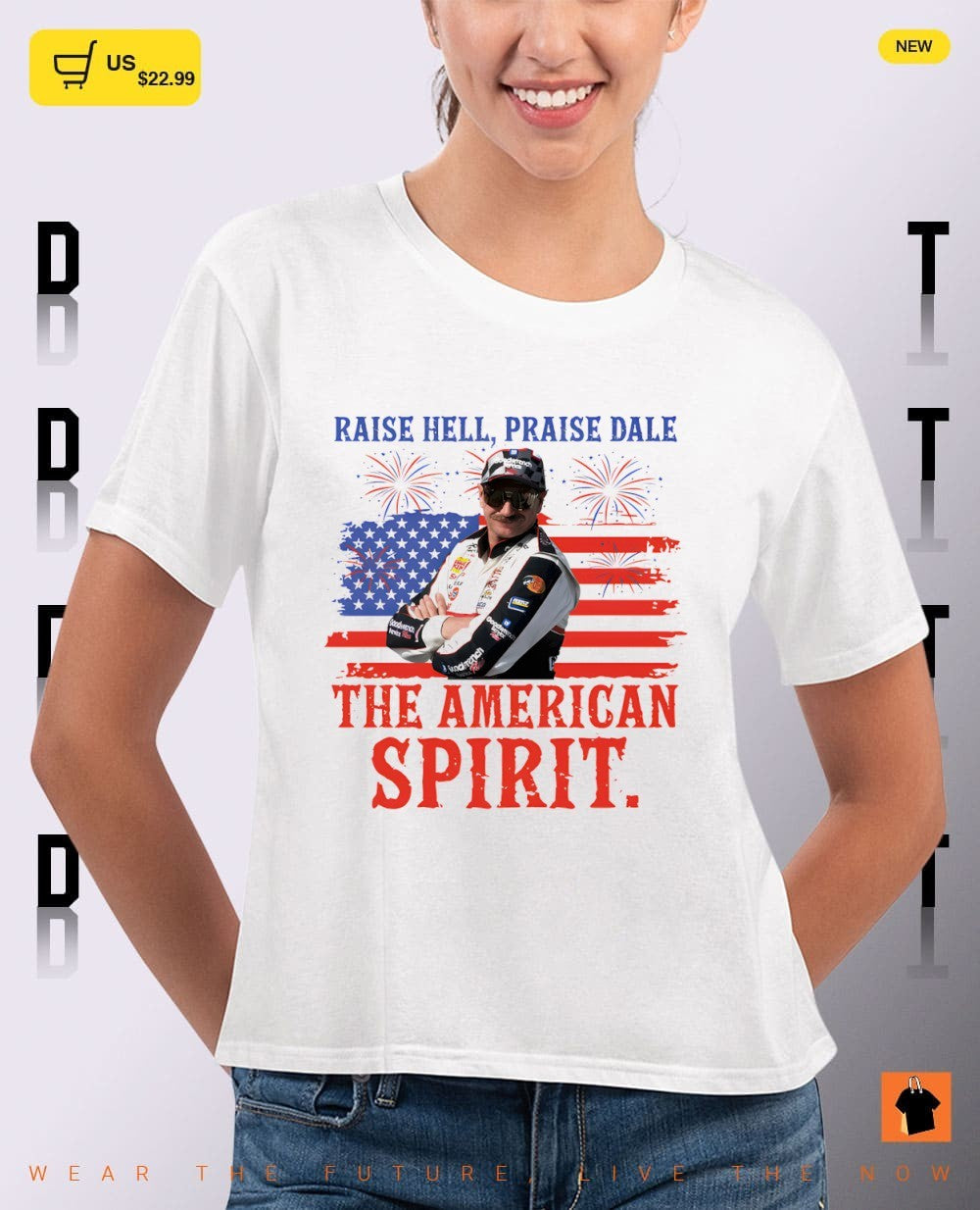 90s Vintage Dale Earnhardt The American Spirit 4th of July shirt