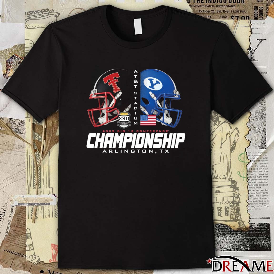 Texas Tech Red Raiders Vs BYU Cougars 2025 Big 12 Conference Championship Arlington TX t-shirt