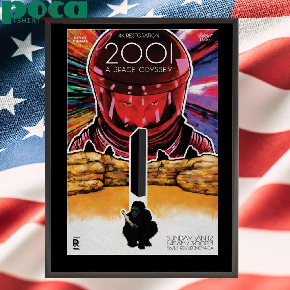 A Space Odyssey Poster Sunday Jan 12 2025 Revue Cinema, CA T-Shirt