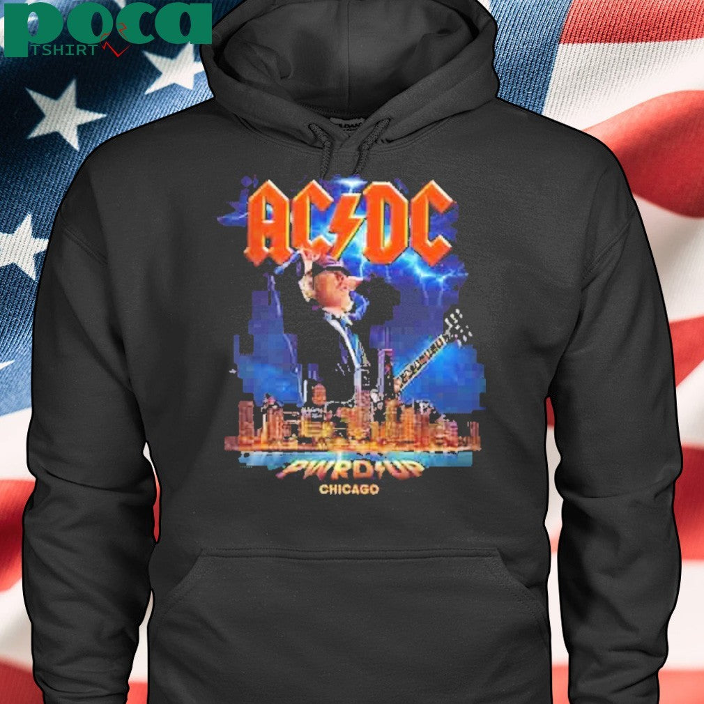 AC DC 2025 Chicago PWR Up Tour Tee At Soldier Field Chicago Illinois On May 24th 2025