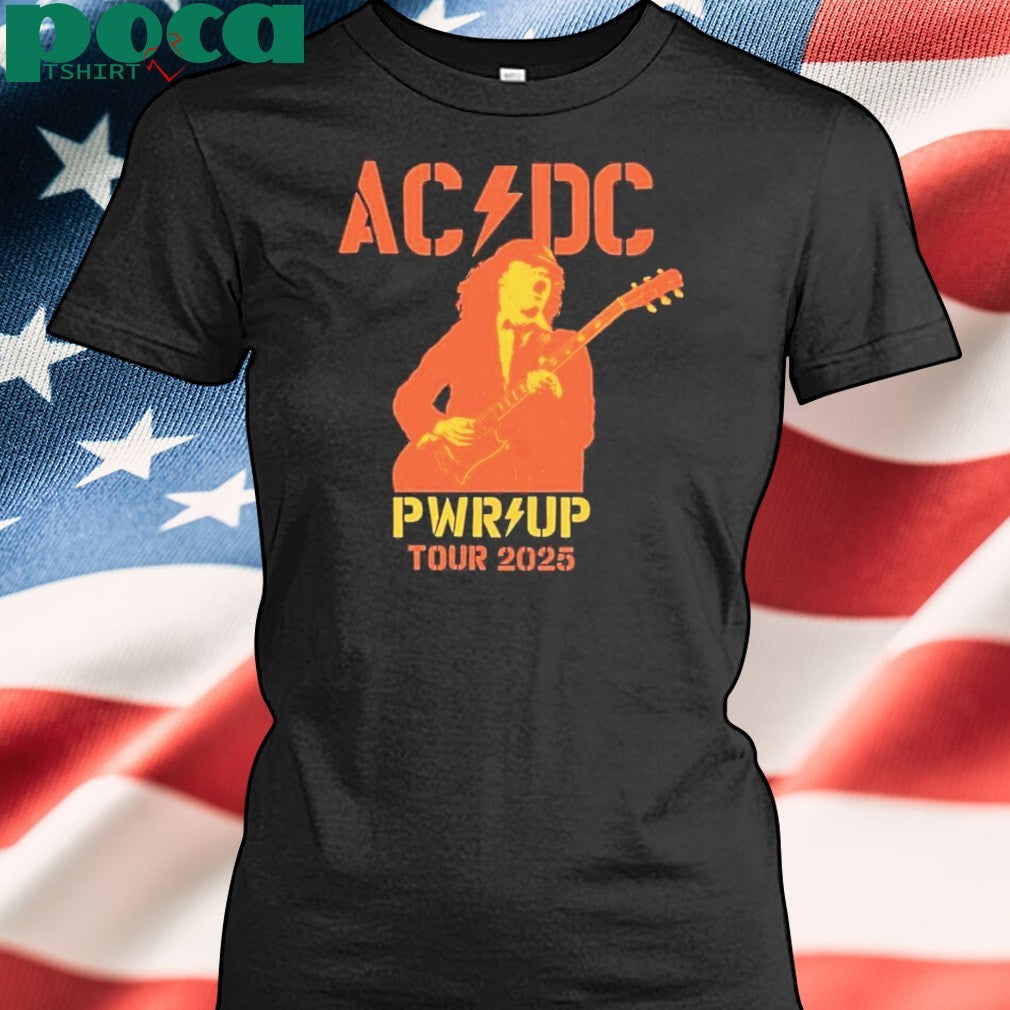 AC DC Are You Ready PWR UP World Tour 2025 Australia Map Merchandise Two Sided Unisex T-Shirt