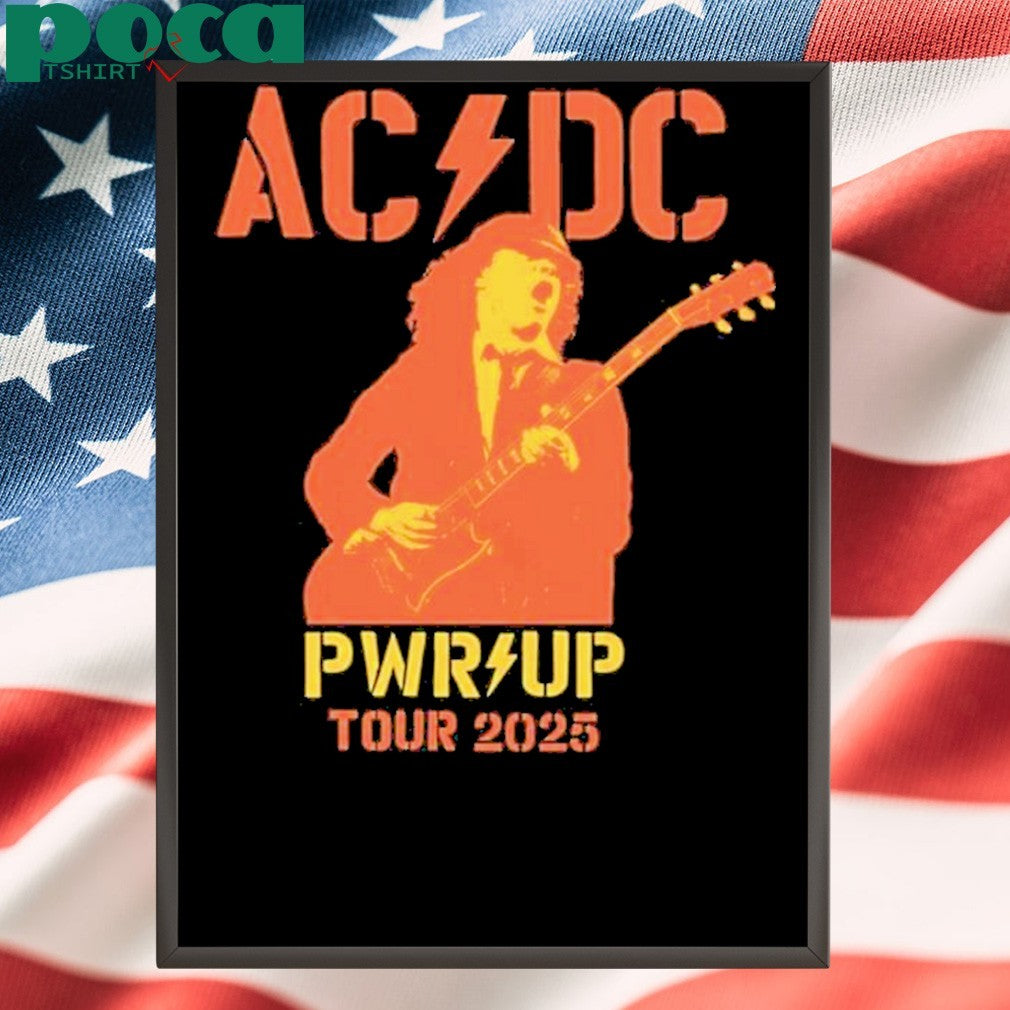 AC DC Are You Ready PWR UP World Tour 2025 Australia Map Merchandise Two Sided Unisex T-Shirt