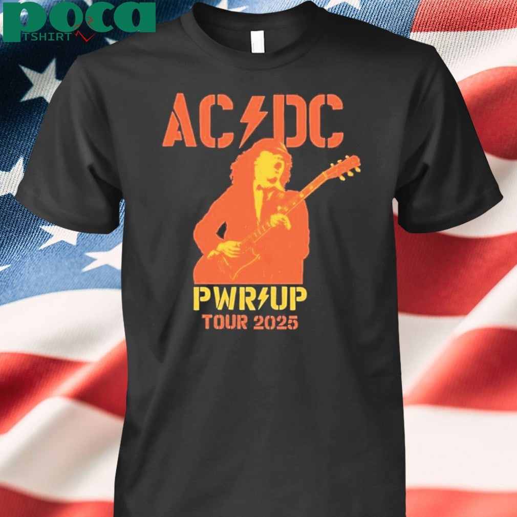 AC DC Are You Ready PWR UP World Tour 2025 Australia Map Merchandise Two Sided Unisex T-Shirt