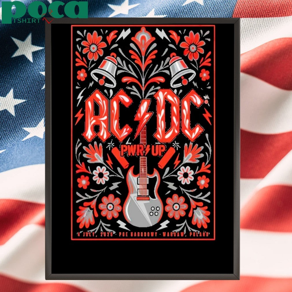 AC DC At Pge Narodowy In Warsaw Poland On July 4 2025 Poster shirt
