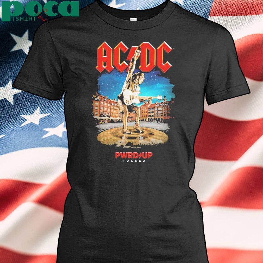 AC DC Warsaw PWR UP Tour Two Sided Unisex 2025 T-Shirt