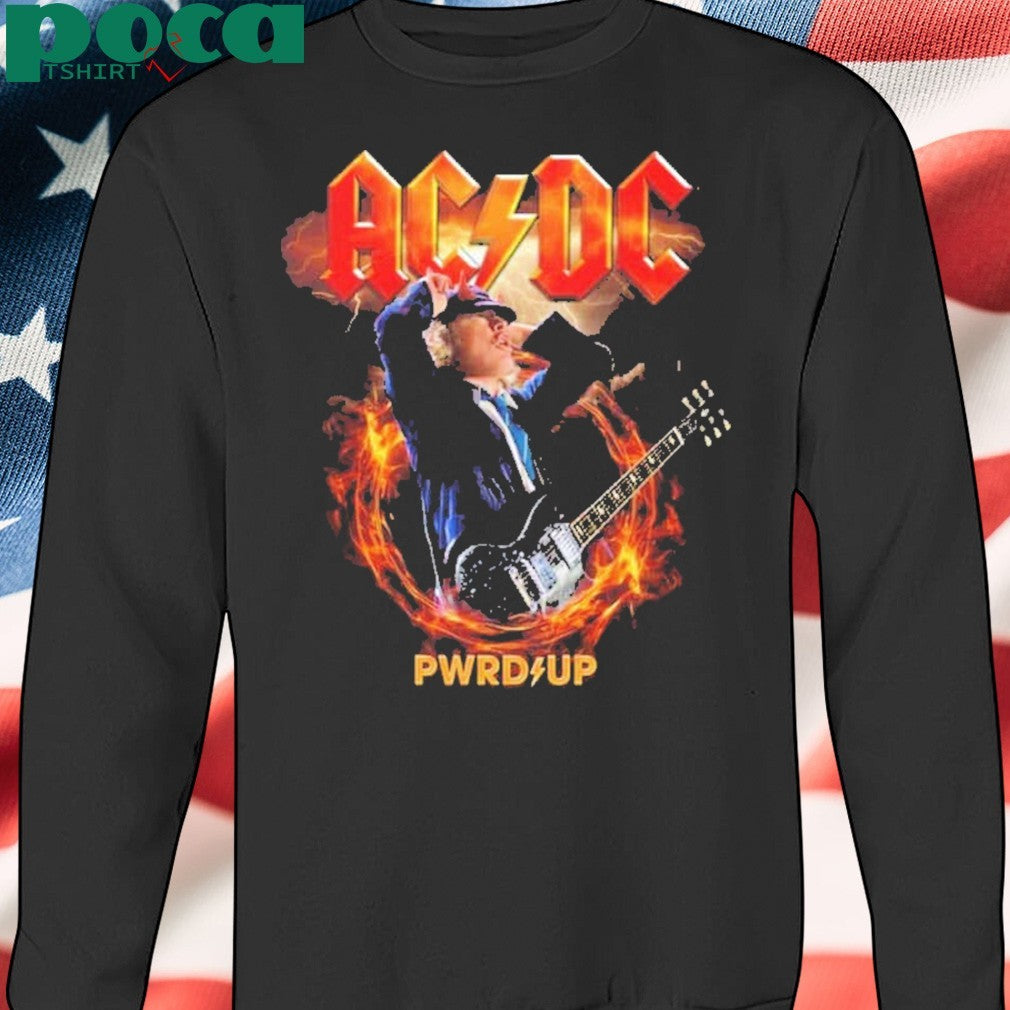 ACDC Angus Horns Tee PWR UP EU Tour 2025 Kicks Off In Prague CZ Two Sided Print Unisex T-Shirt