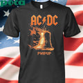 ACDC Hells Bells Lightning Tee PWR UP EU Tour 2025 Black Two Sided Print Unisex T-Shirt