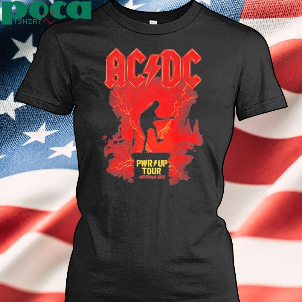 ACDC PWR UP Australia Tour Dates List For November And December 2025 Washed T-Shirt