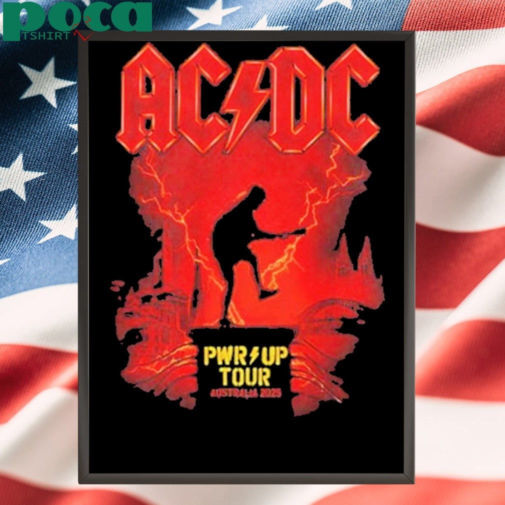 ACDC PWR UP Australia Tour Dates List For November And December 2025 Washed T-Shirt