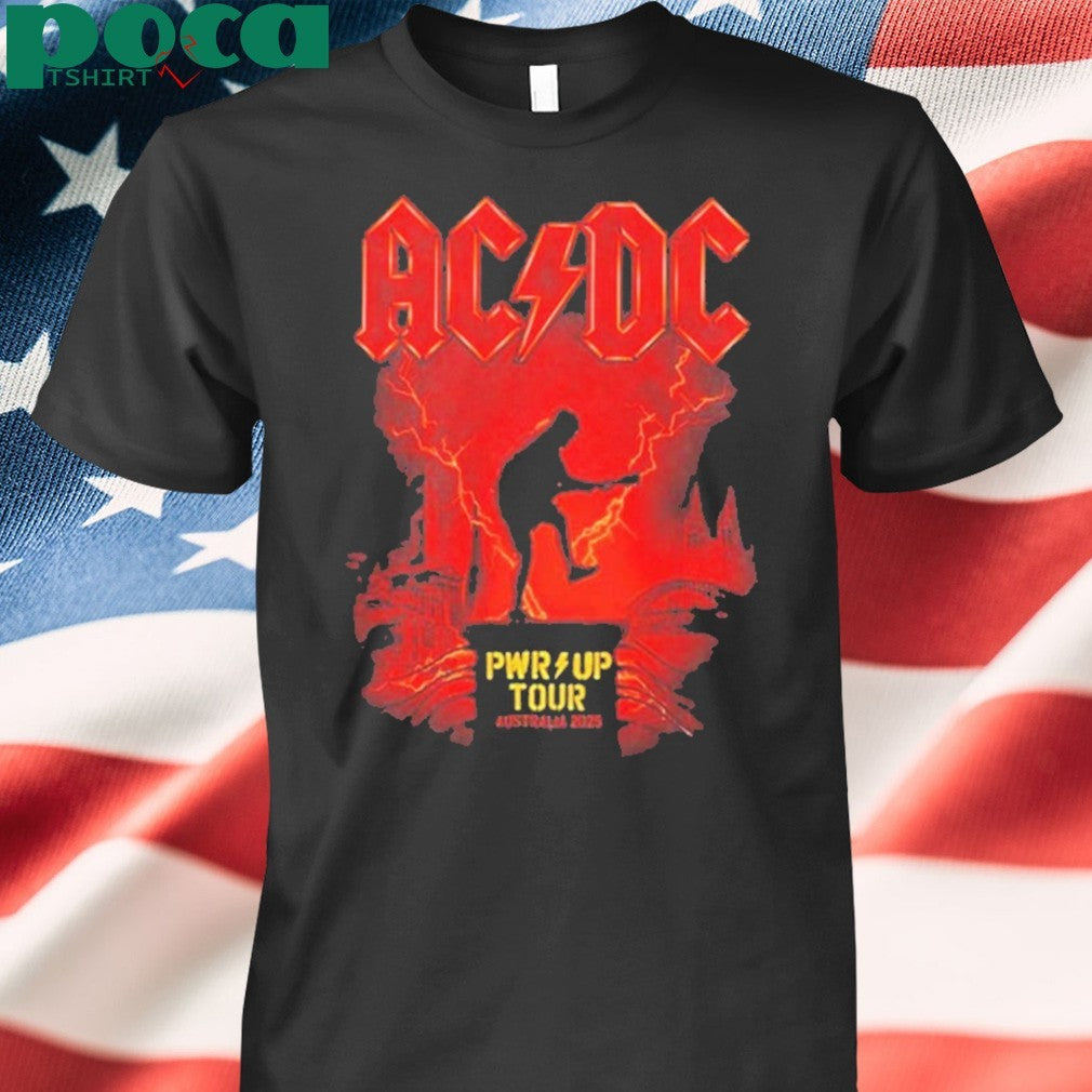 ACDC PWR UP Australia Tour Dates List For November And December 2025 Washed T-Shirt
