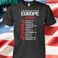 ACDC PWR UP Tour EU 2025 Schedule Two Sided Unisex T-Shirt