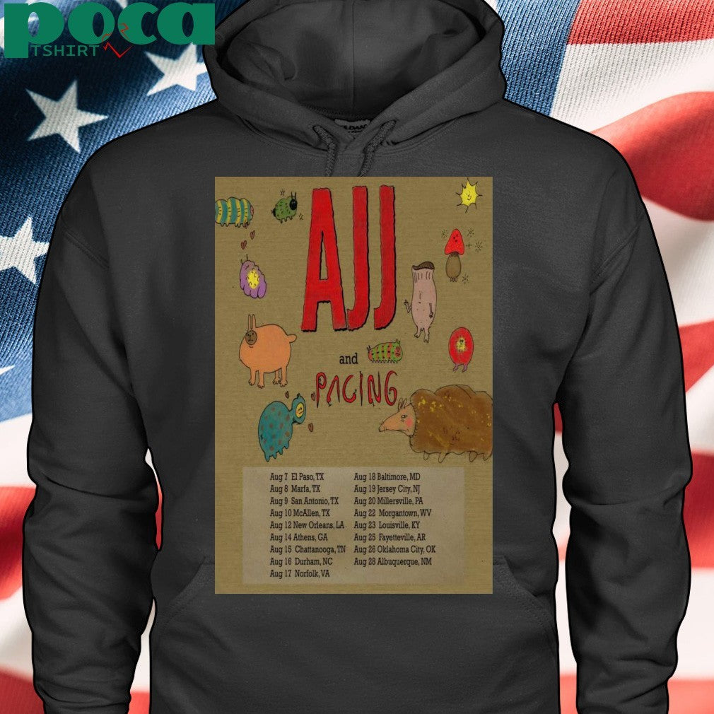 AJJ And Pacing Tour August 2025 Concerts Poster Shirt