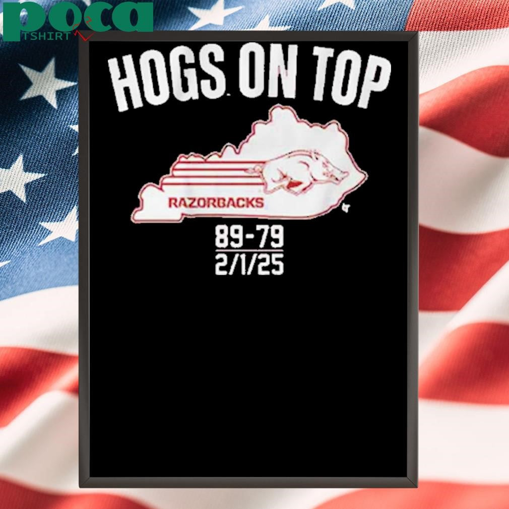 ARKANSAS BASKETBALL HOGS ON TOP OF KENTUCKY SHIRT