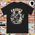 Abraham Lincoln and George Washington playing electric guitars America 250 Years shirt