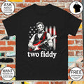 Abraham Lincoln playing electric guitar American flag two fiddy shirt