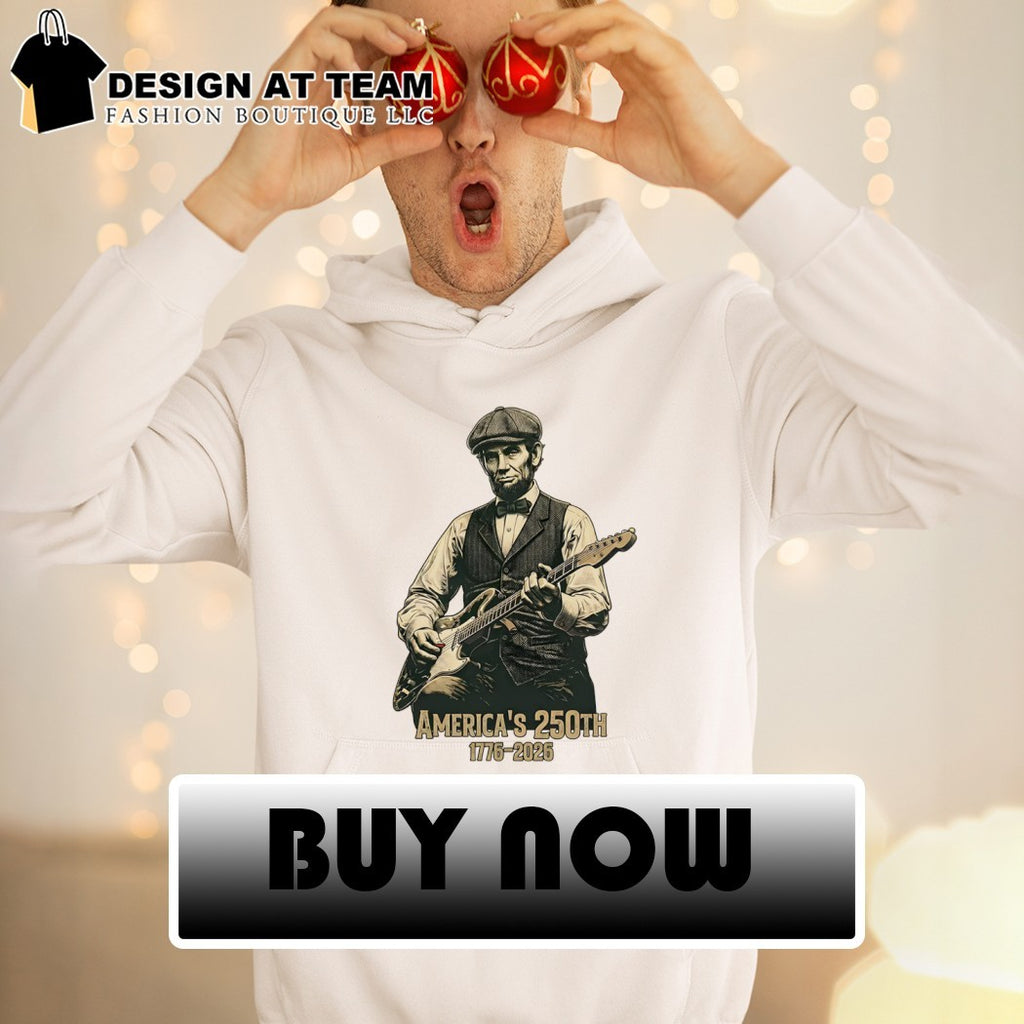 Abraham Lincoln playing electric guitar America’s 250th 1776 2026 shirt