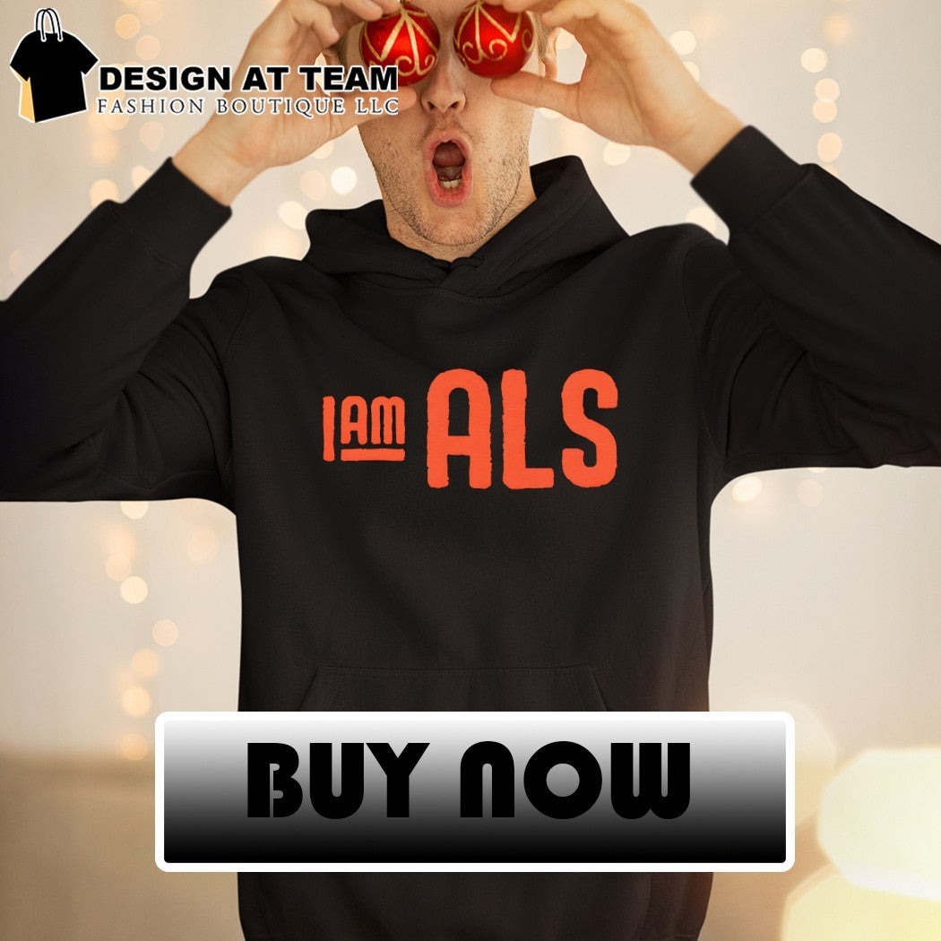 Aclerosis awareness patient advocacy I am ALS orange logo shirt