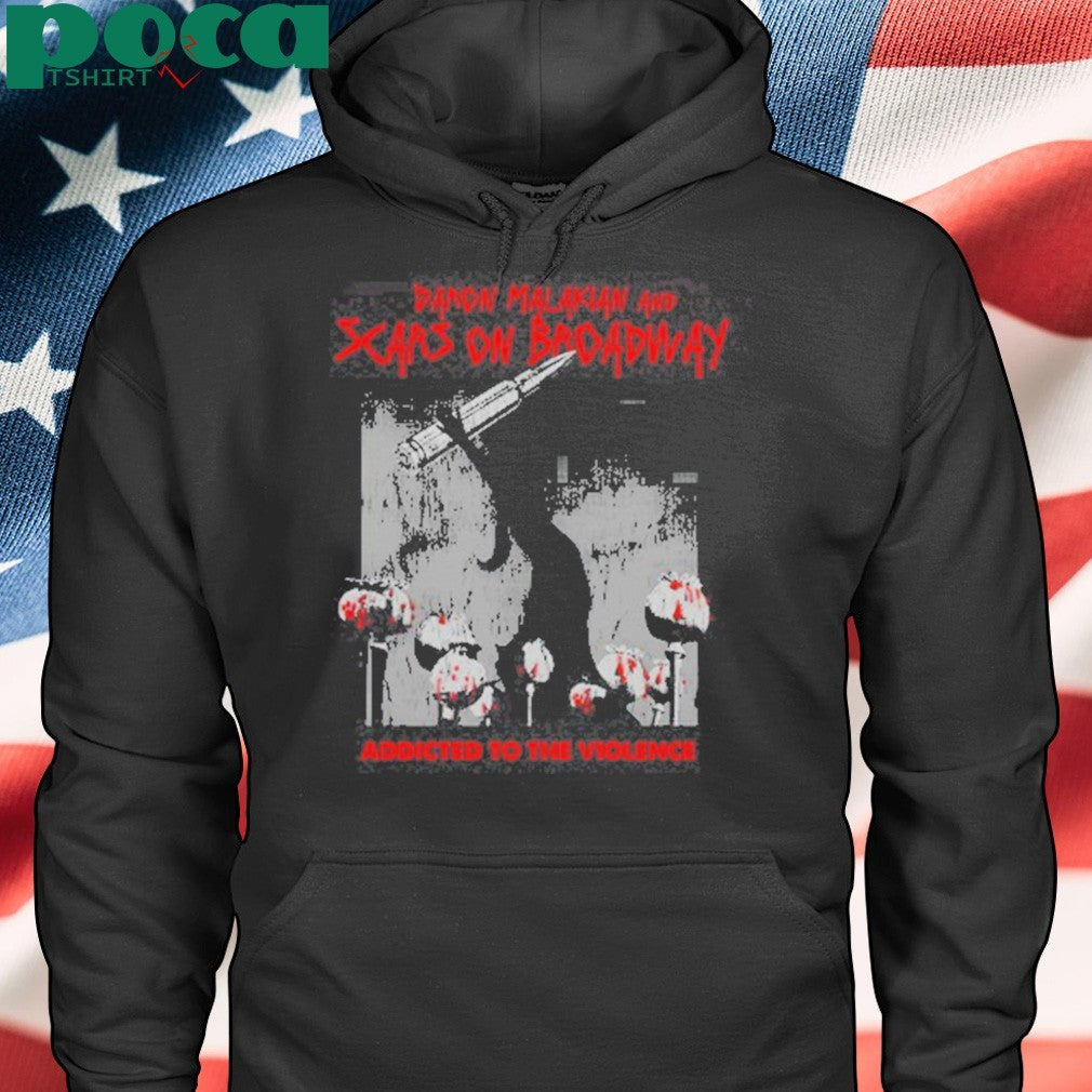 Addicted To The Violence Grey Art T-Shirt