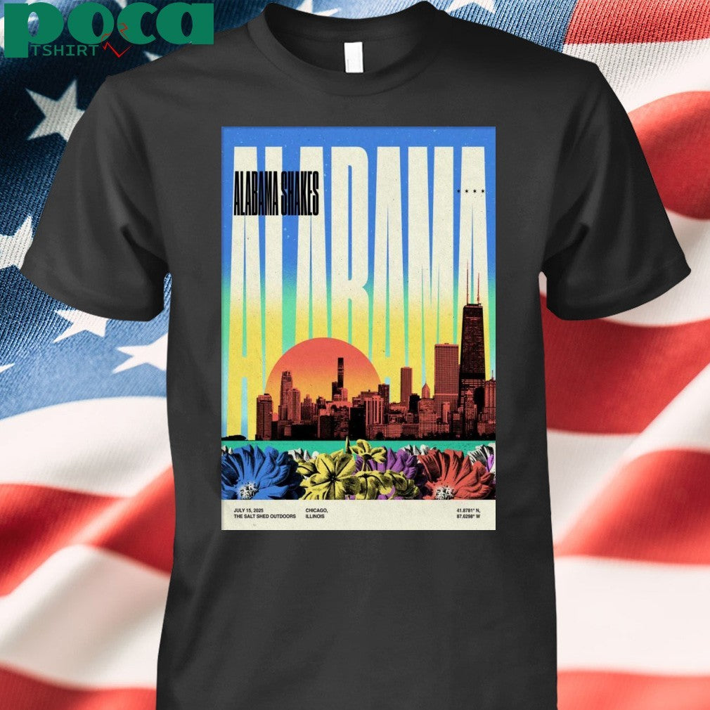 Alabama Shakes Chicago 2025 Tour On July 15 Poster T-shirt