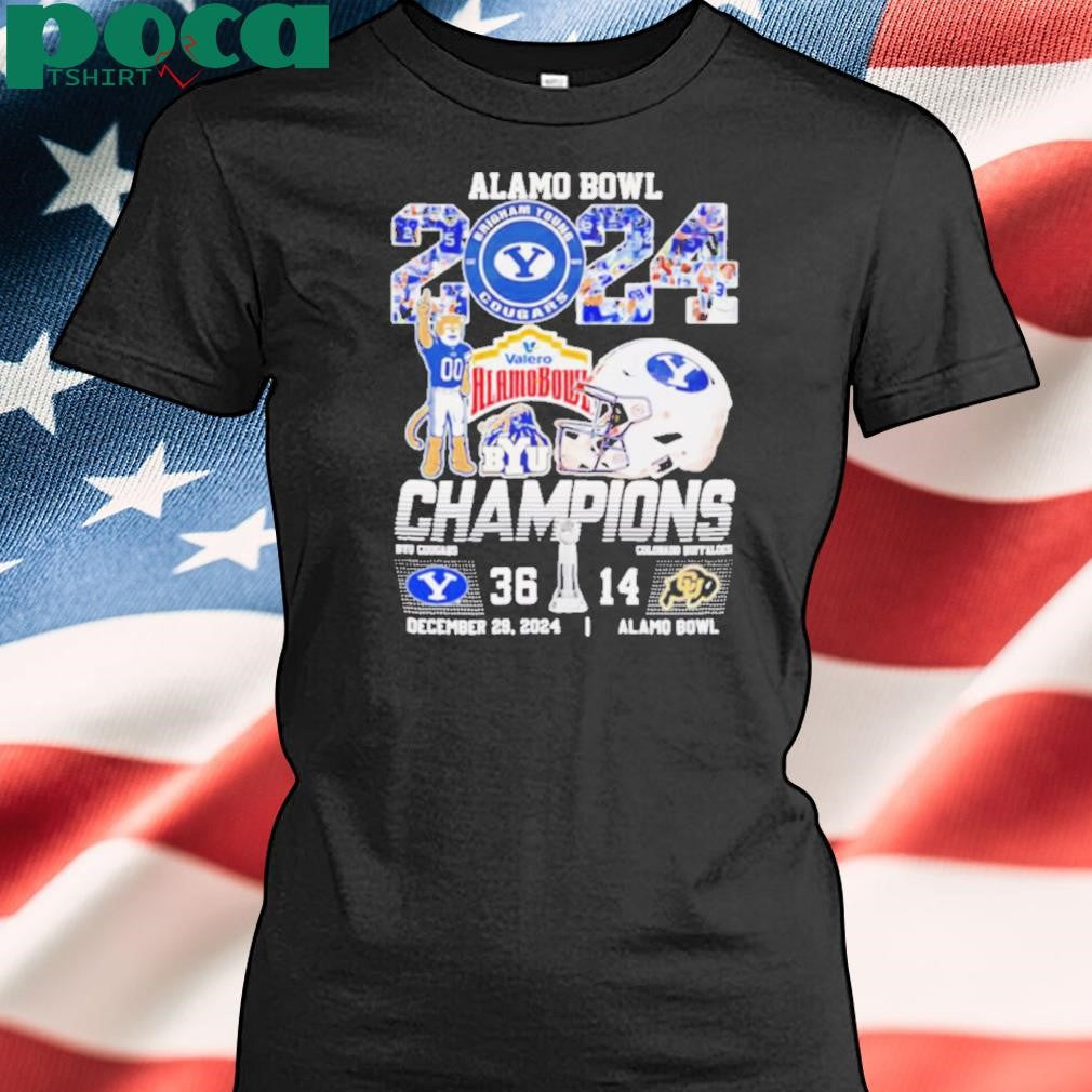Alamo Bowl 2024 Champions Byu Cougars mascot shirt