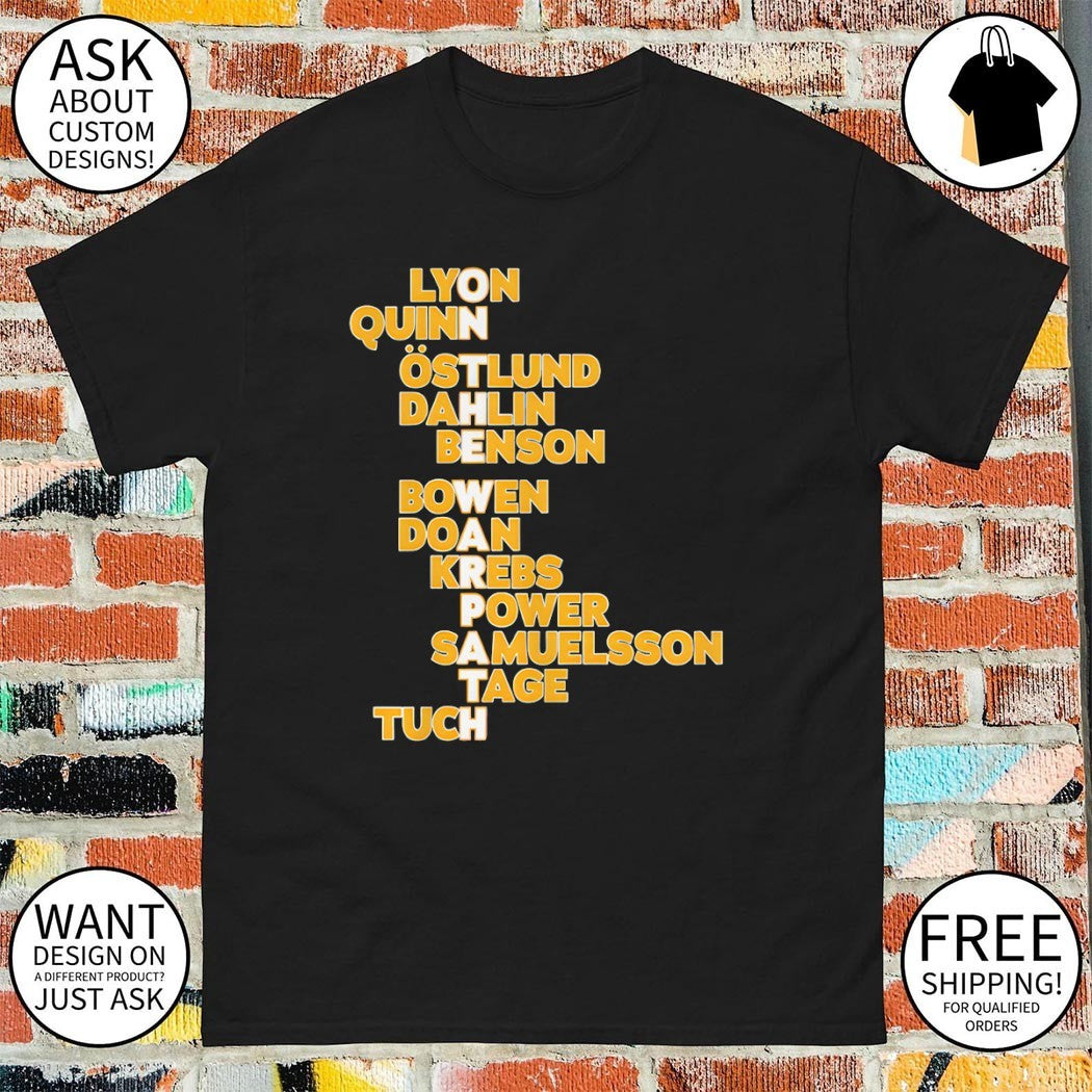 Alex Lyon Dylan Cozens Rasmus Dahlin Tage Thompson Alex Tuch Buffalo Sabres Hockey On The Warpath Names 2026 shirt