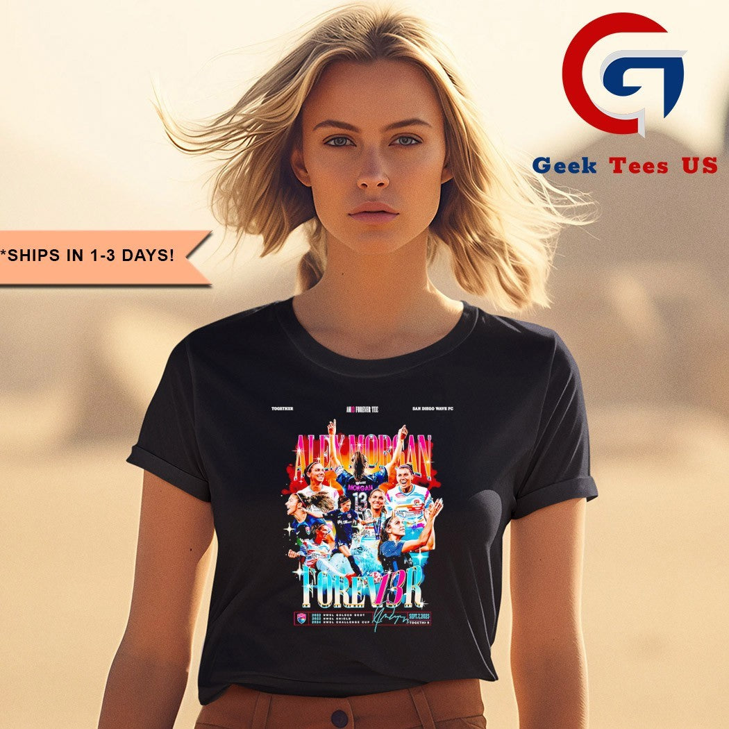 Alex Morgan AM 13 Forever San Diego Wave FC signature graphic T-shirt