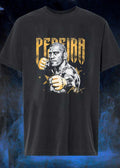 Alex Pereira Fighting Pose Gold Text UFC shirt
