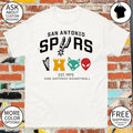 Alien Castle Engine Harp San Antonio Spurs Basketball NBA est 1973 shirt