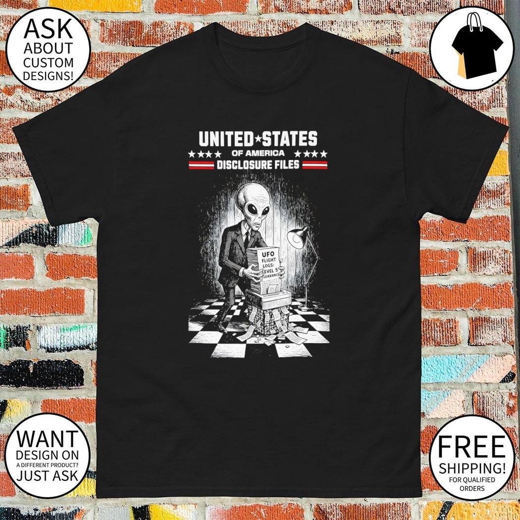 Alien Shredding UFO United States of America Disclosure shirt